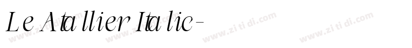Le Atallier Italic字体转换